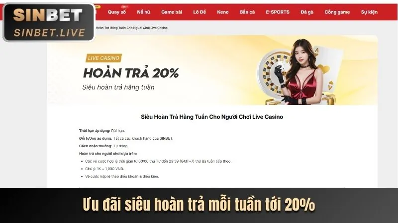 Sự kiện hoàn trả VIP hàng ngày